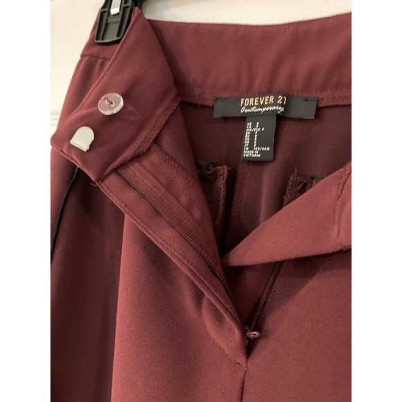 Forever 21 Burgundy Tuxedo Pant! - Picture 5 of 5